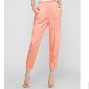NWT Express High Waisted Satin Pleated Jogger Pant